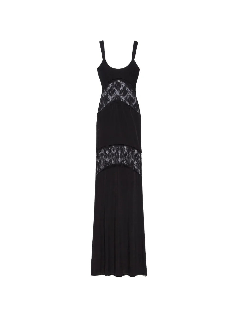 Aniye By Norah lace-panelled floral-pattern maxi dress - Nero