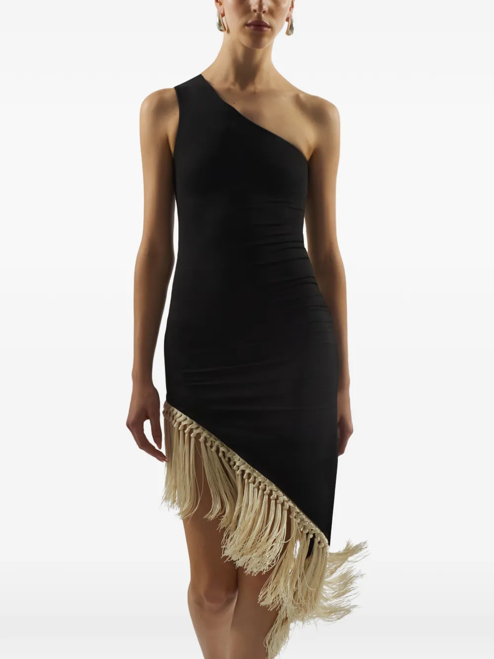 Taller Marmo Yacare asymmetrische jurk Zwart