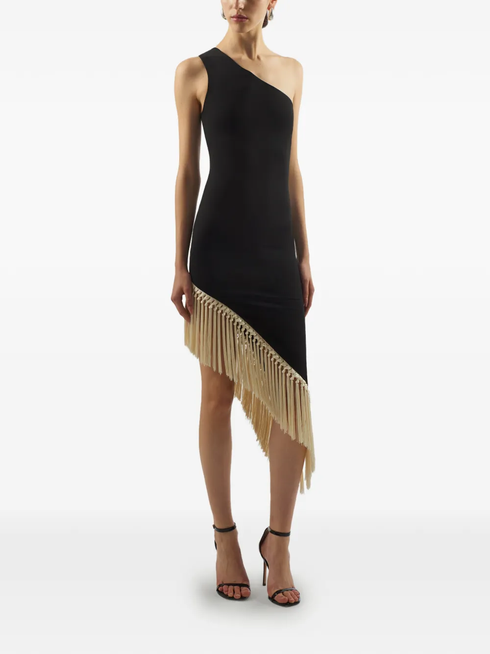 Taller Marmo Yacare asymmetrische jurk Zwart