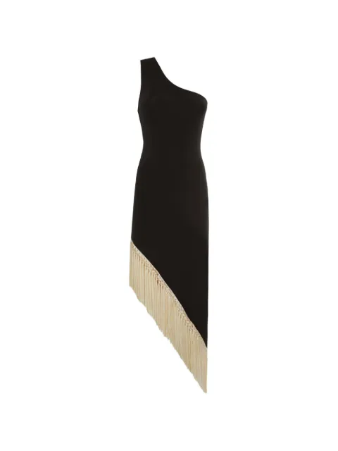 Taller Marmo Yacare fringe-trimmed asymmetric dress