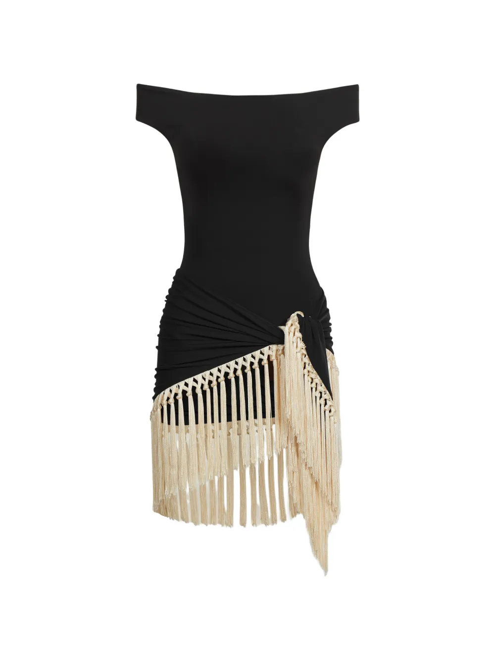 Taller Marmo Mini Romy fringe-trimmed swimsuit - Nero