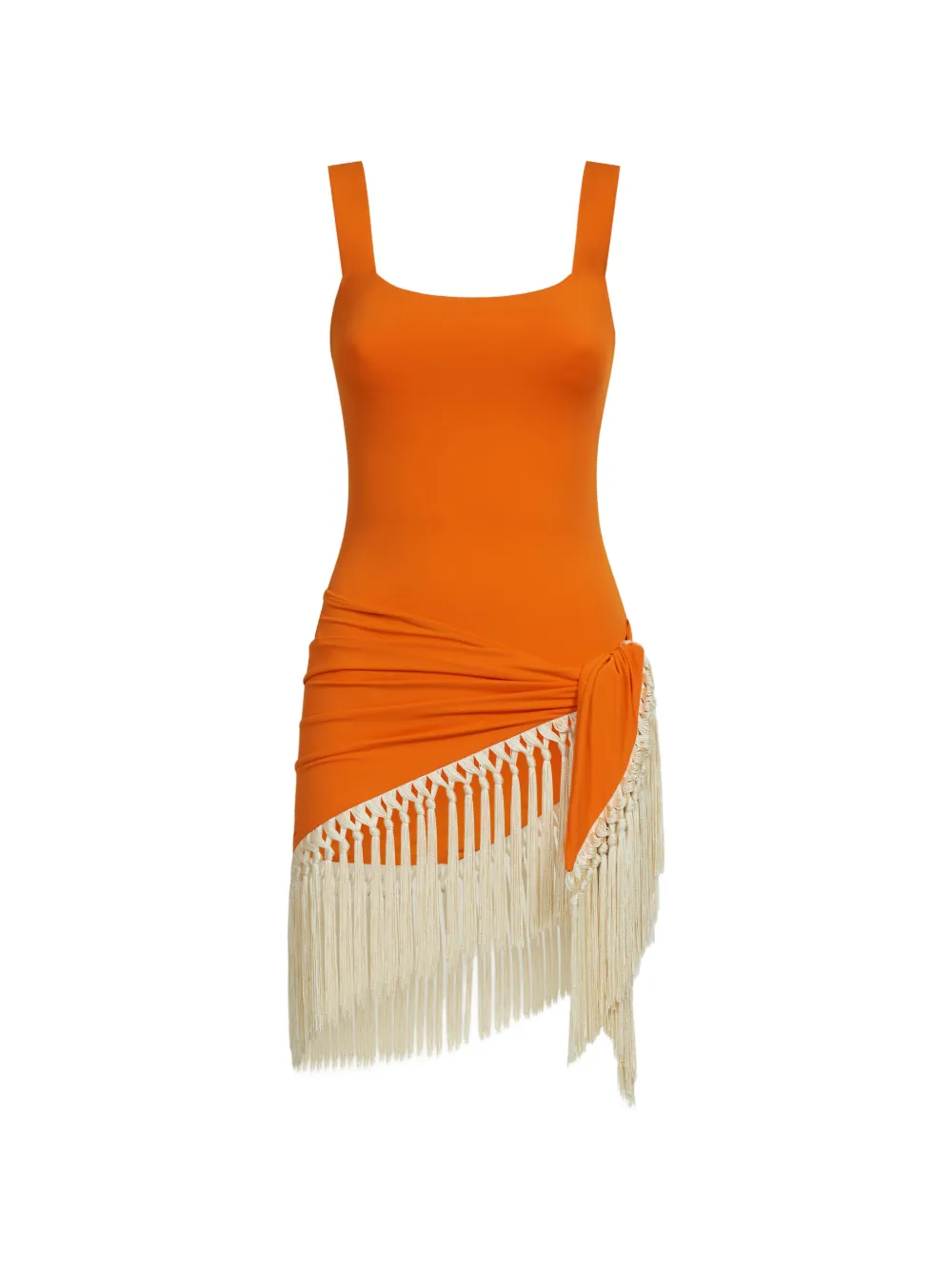 Taller Marmo Mini Lido Fringe Swimsuit In Orange