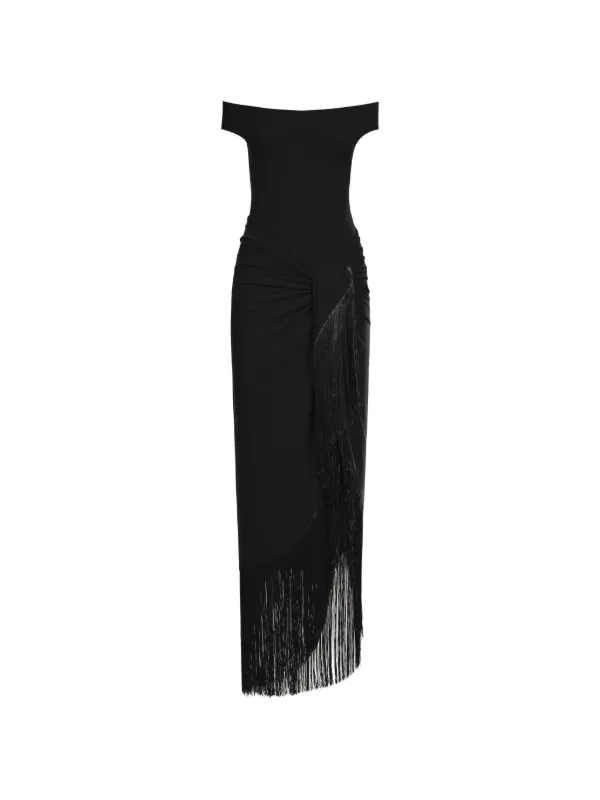 Taller Marmo Romy Off-the-shoulder Swimsuit in Black