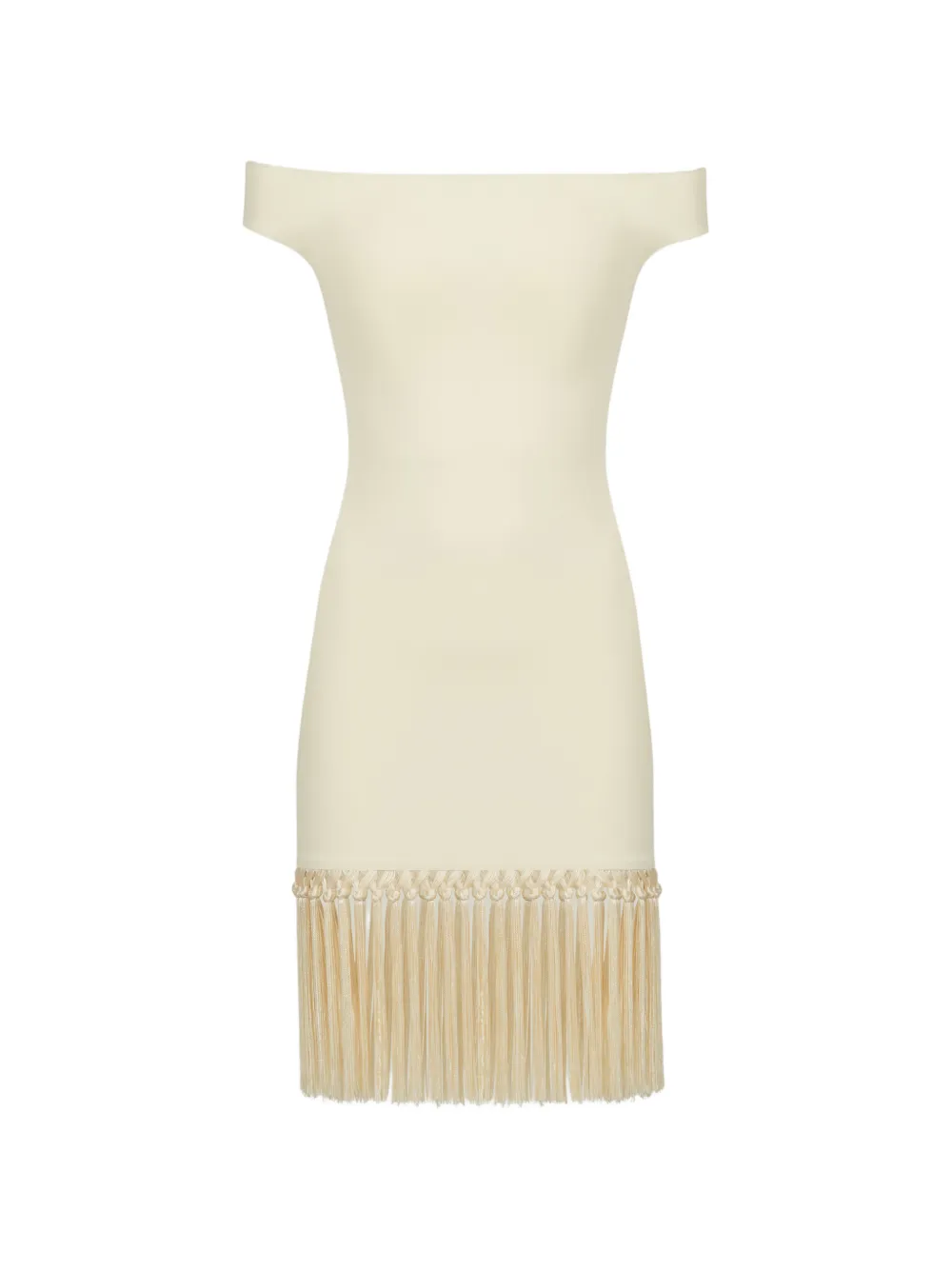 Taller Marmo Romy fringe-trimmed mini dress - Toni neutri