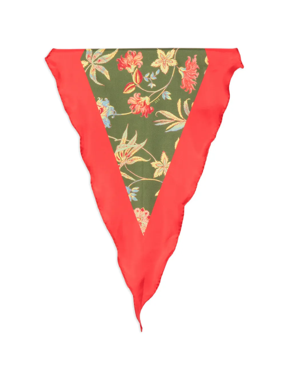 Fay floral-print scarf - Rosso