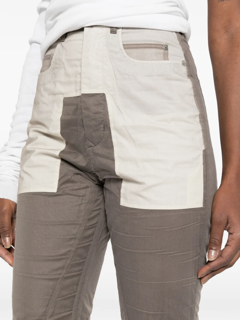 Rick Owens Bolan broek met vlakken Bruin