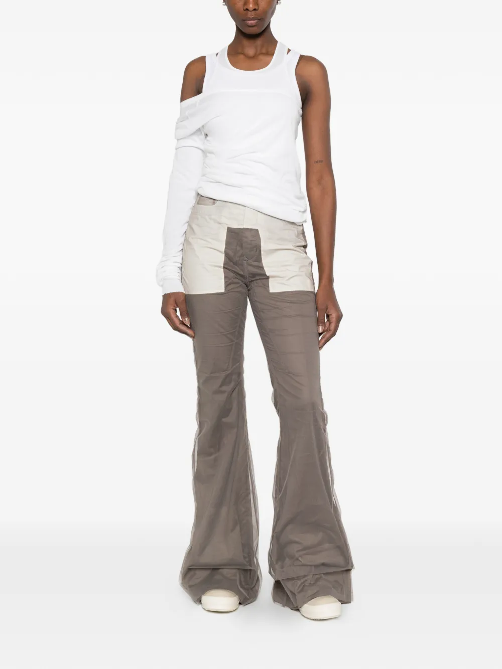 Rick Owens Bolan broek met vlakken Bruin