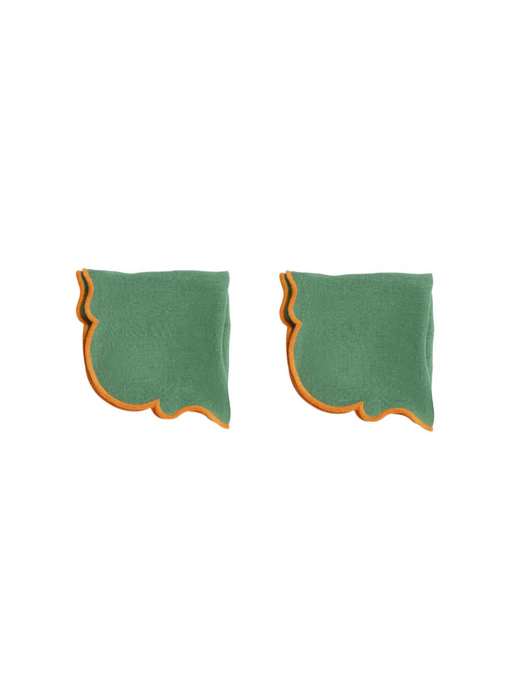  Bitossi Home Tovaglioli Con Orlo A Smerlo (2 Pezzi) - Verde 