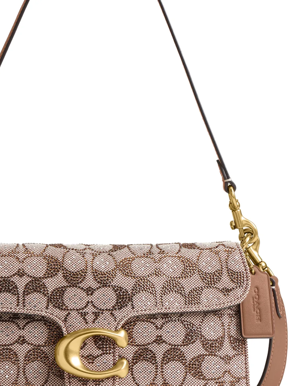Coach Tabby 26 schoudertas met logopatroon Beige