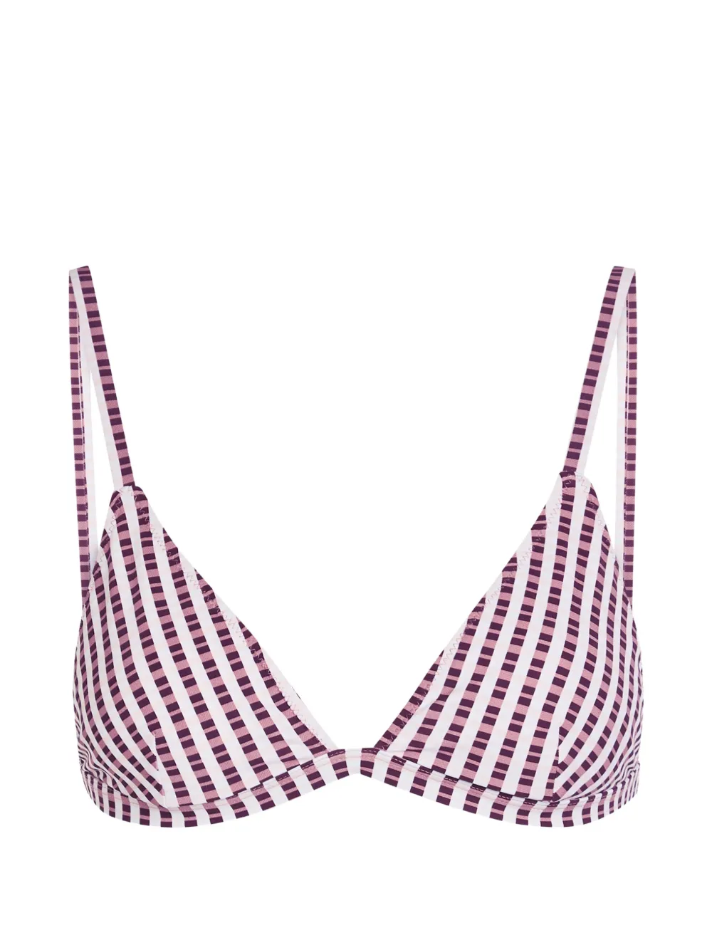 Nuno Coco checked bikini top - Rosa