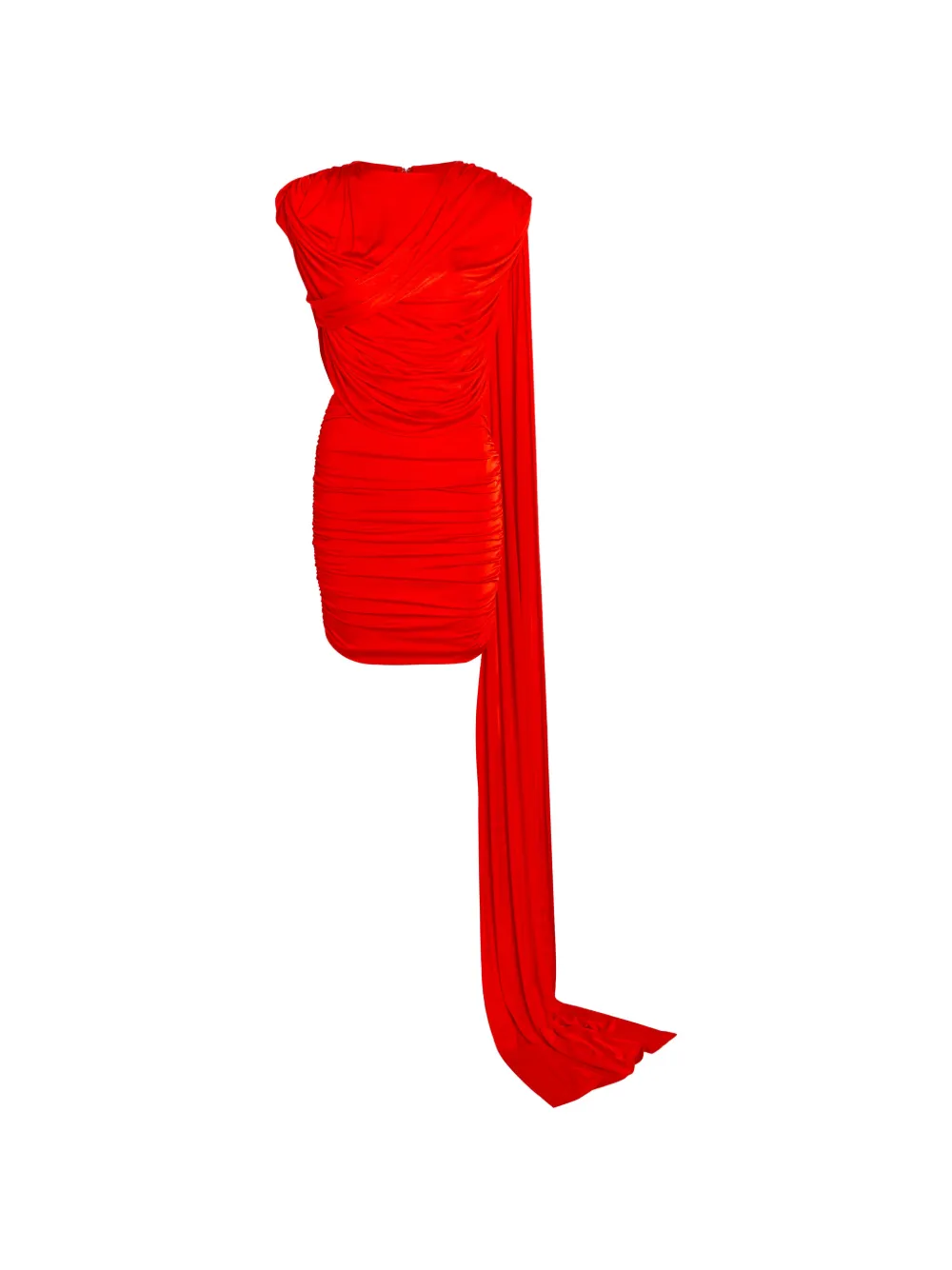 The Arrivals Khara draped mini dress - Rosso