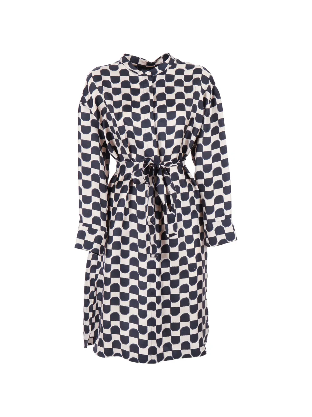 'S Max Mara geometric pattern tie dress - Nero
