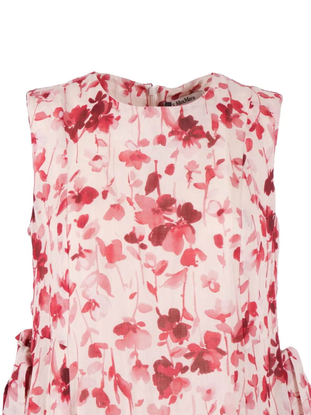 'S Max Mara Jurk met bloemenprint en strik Roze