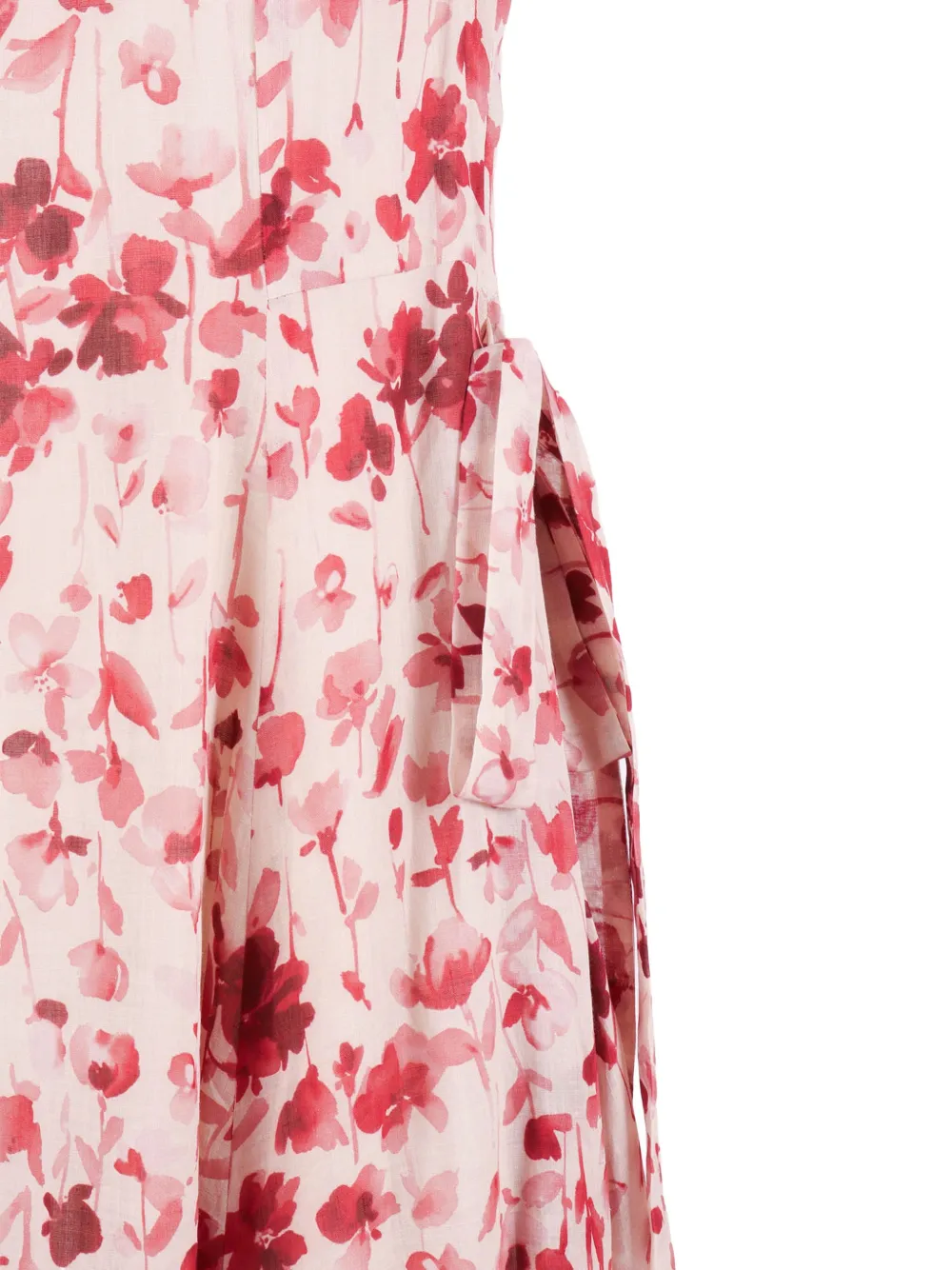 'S Max Mara Jurk met bloemenprint en strik Roze