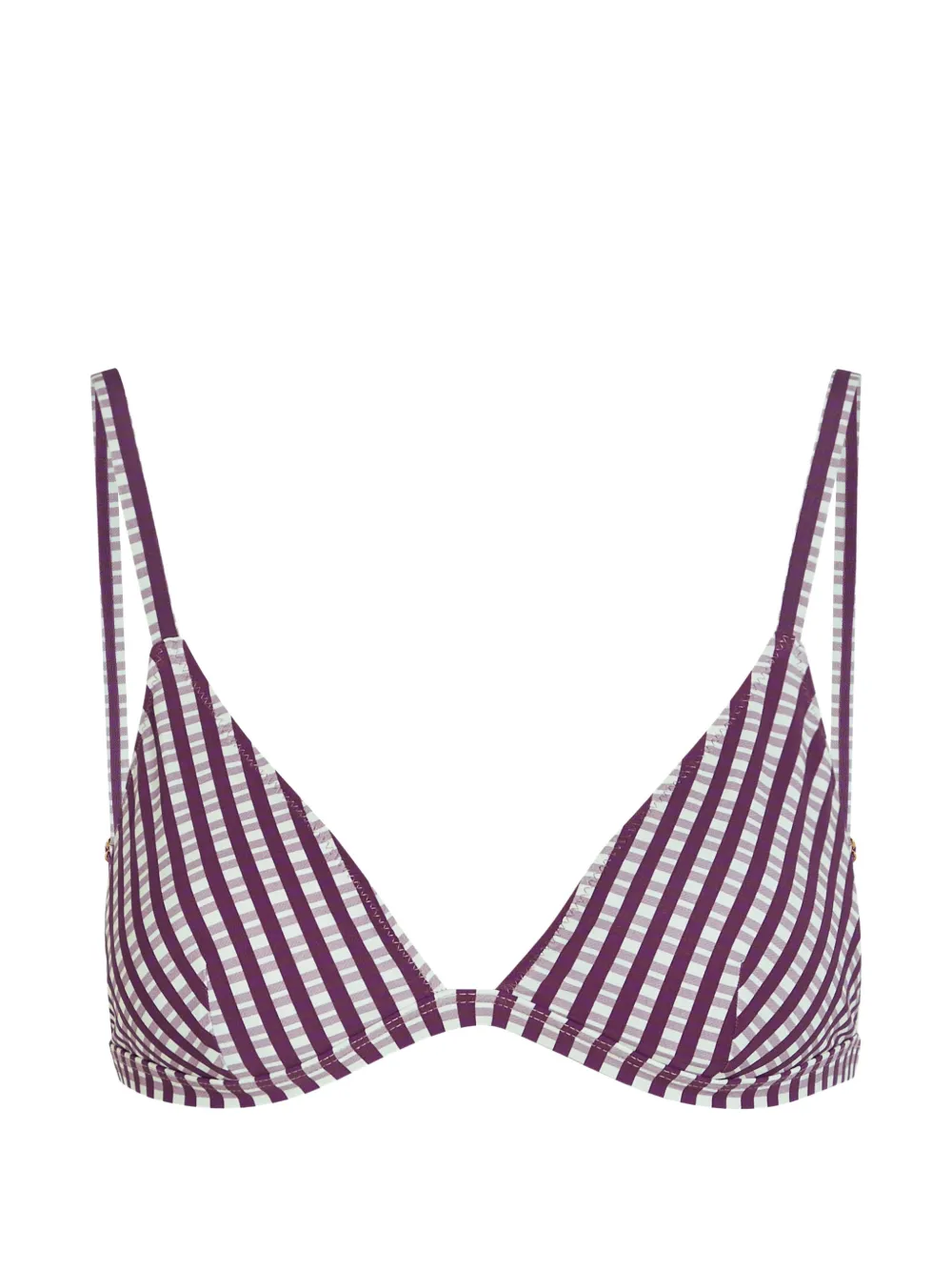 Nuno Coco check-pattern triangle bikini top - Viola