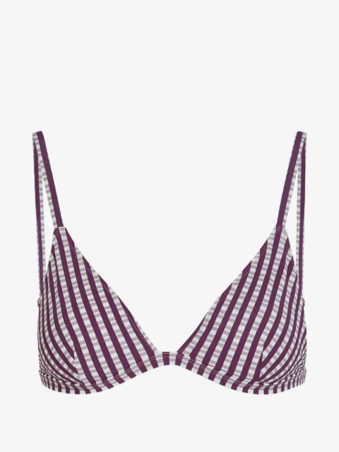 nounou Coco check-pattern triangle bikini top