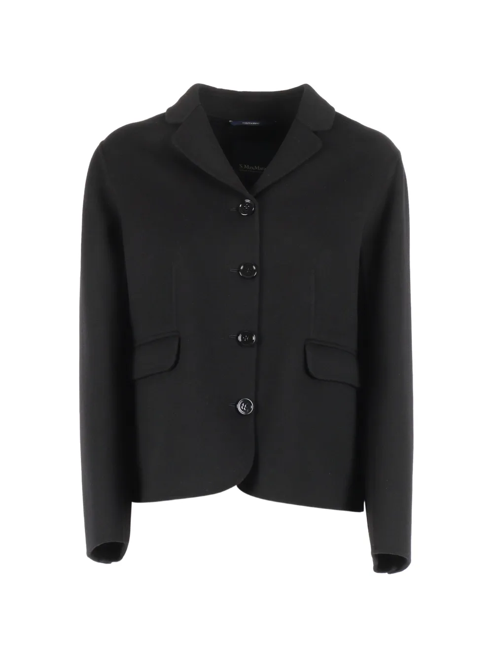 'S Max Mara Giacca Magia button virgin wool jacket - Nero