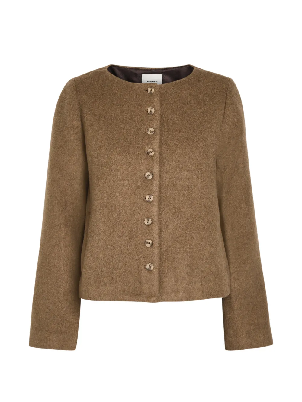 Reformation Lucia buttoned jacket - Marrone