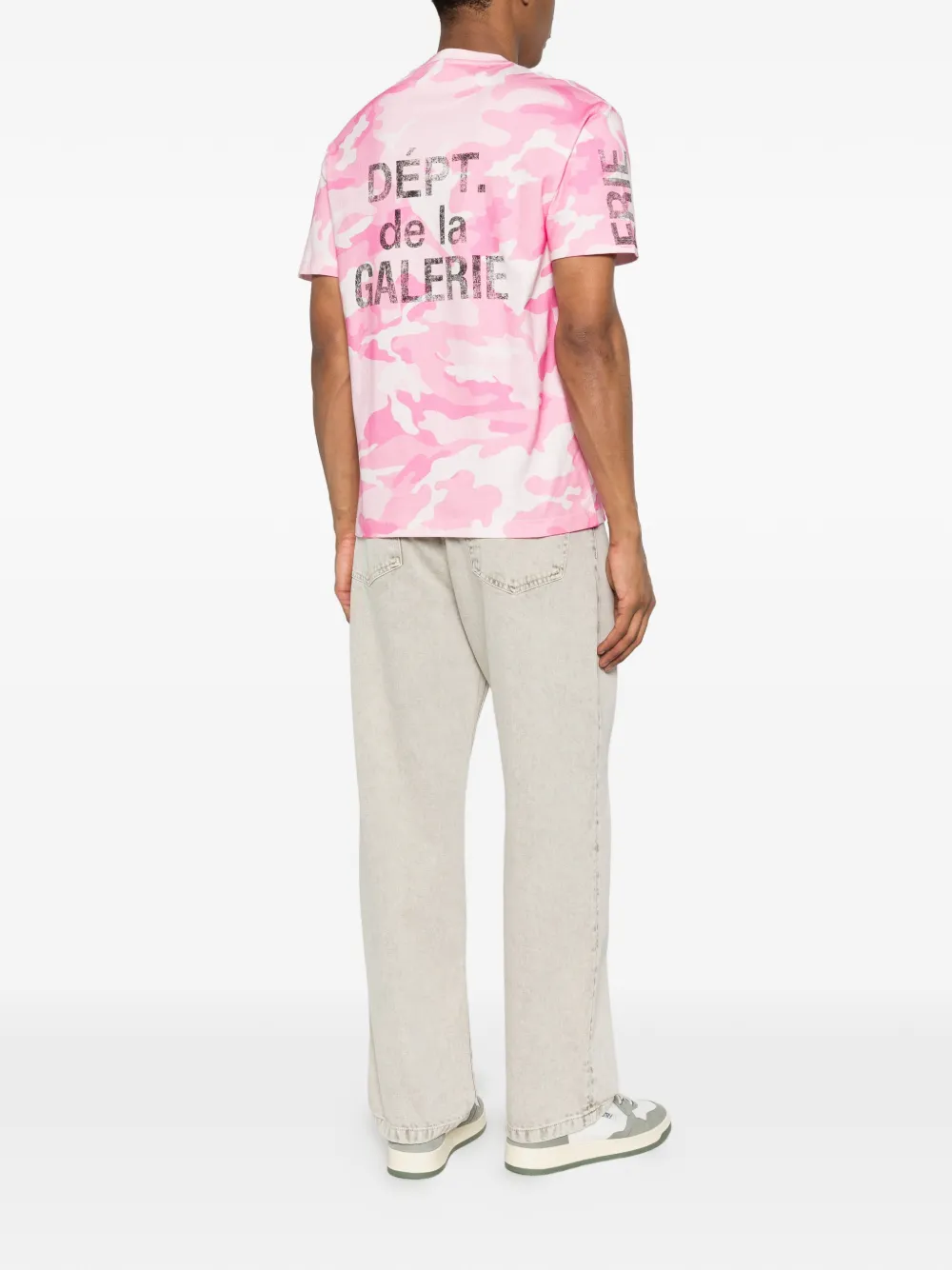GALLERY DEPT. T-shirt met camouflage logo Roze
