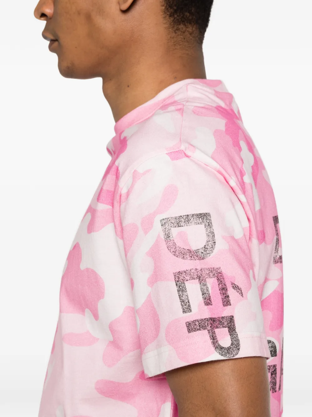 GALLERY DEPT. T-shirt met camouflage logo Roze