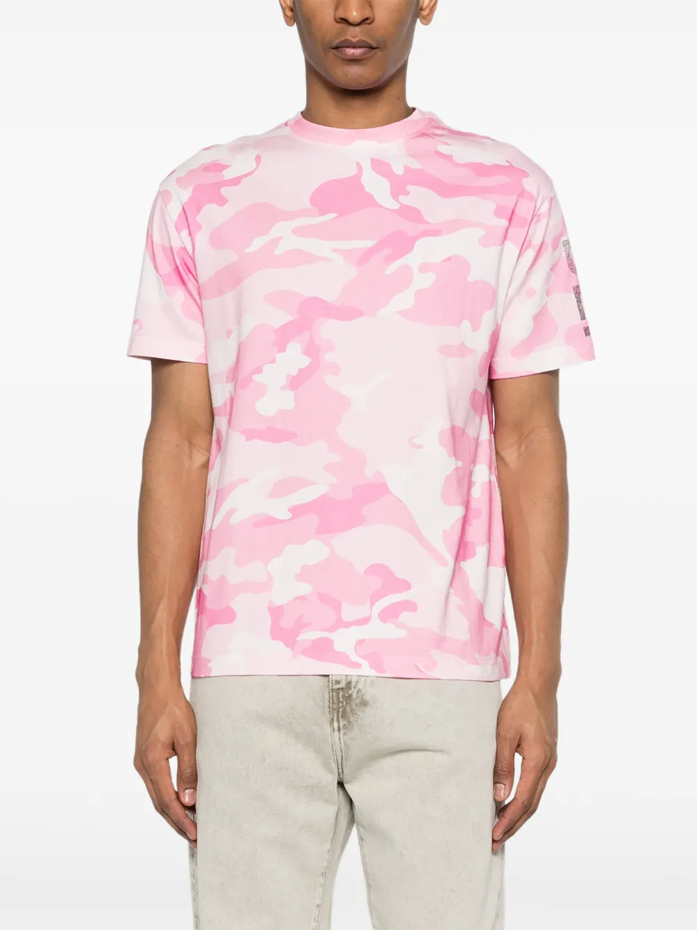 GALLERY DEPT. T-shirt met camouflage logo Roze