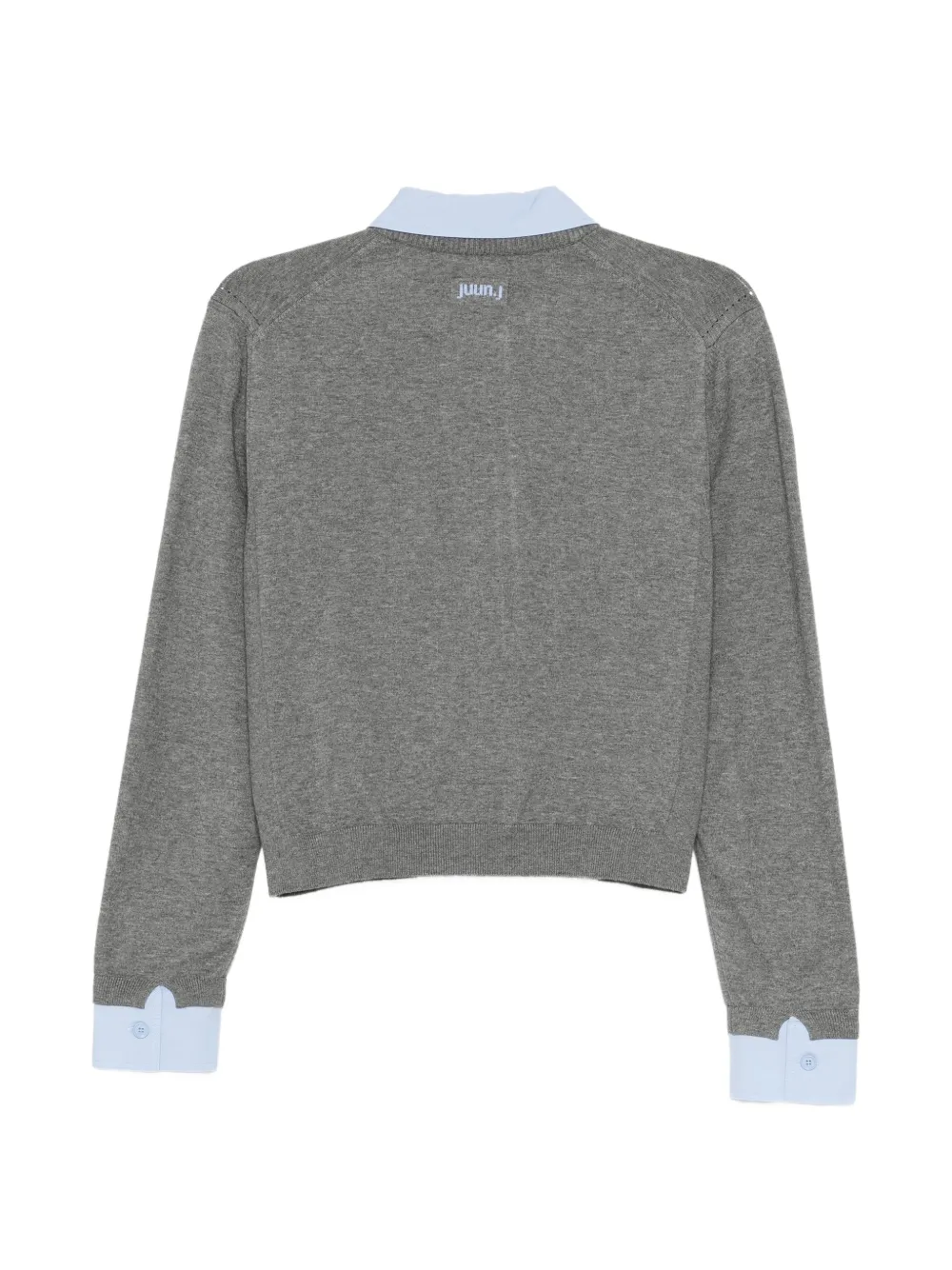  Juun.j Panelled Button Cardigan - Grey 