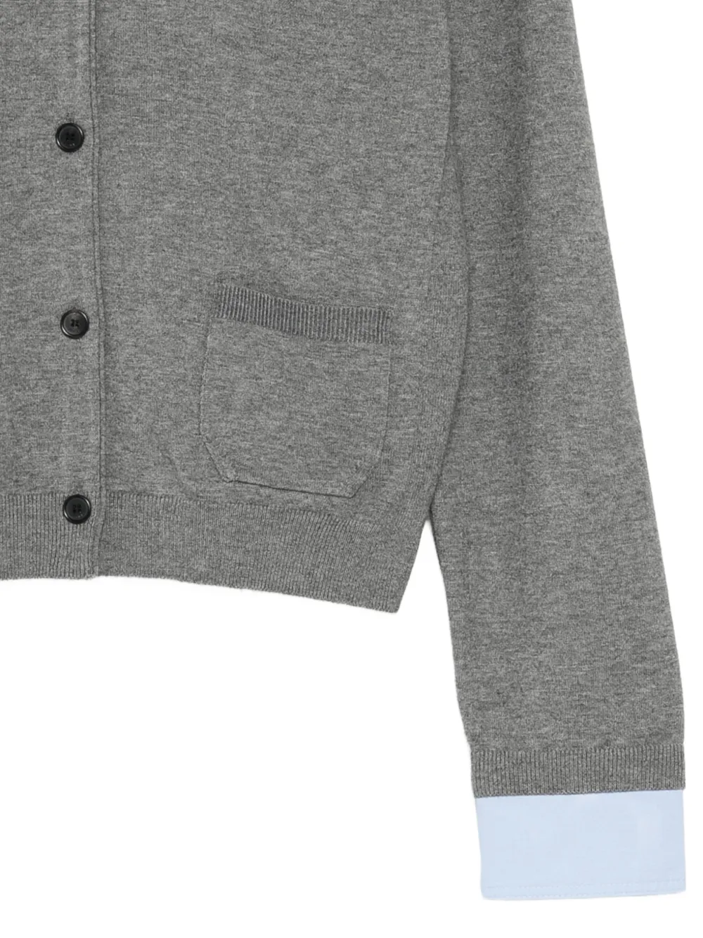  Juun.j Panelled Button Cardigan - Grey 