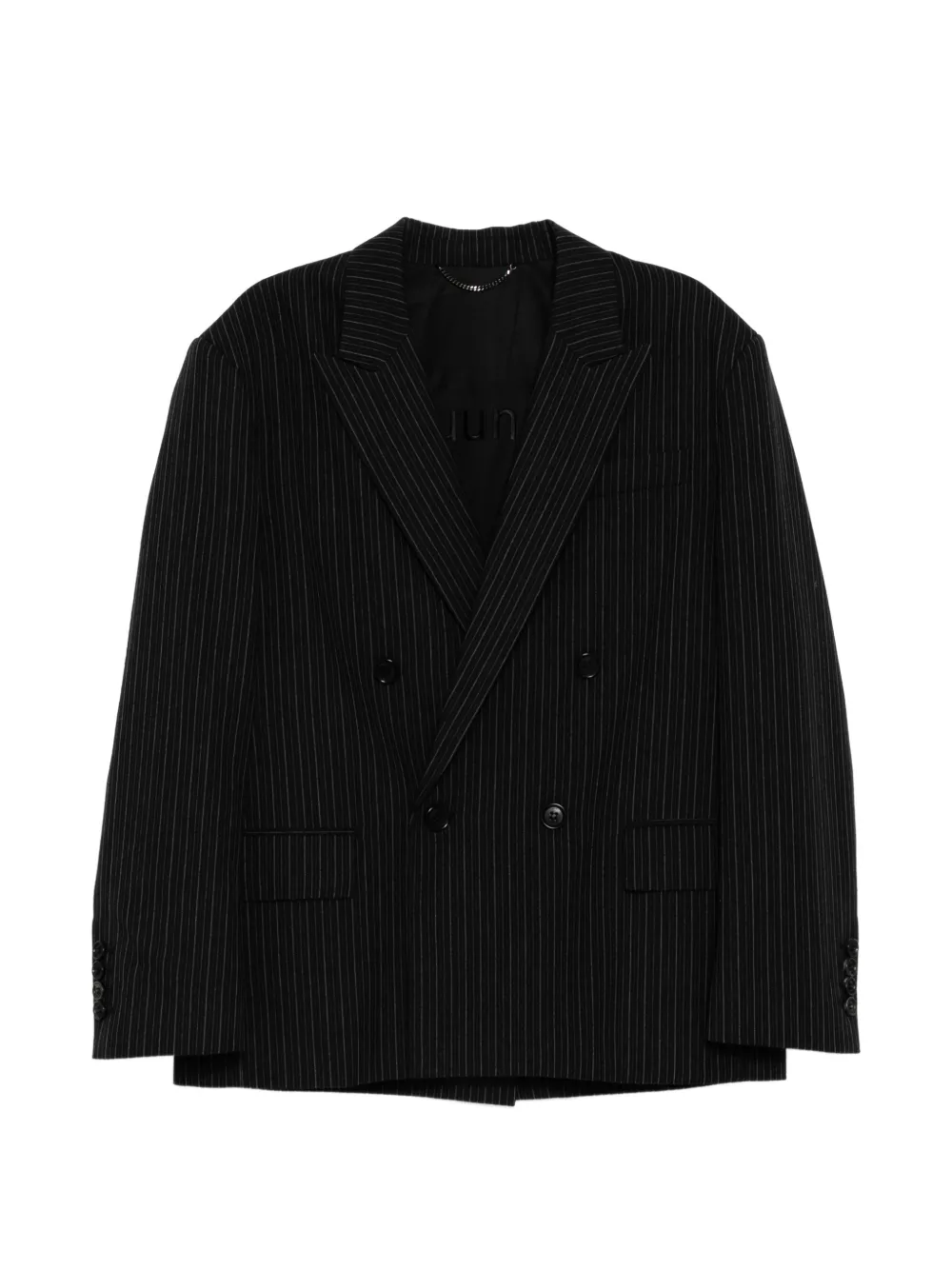 Juun.J Blazer a righe - Nero