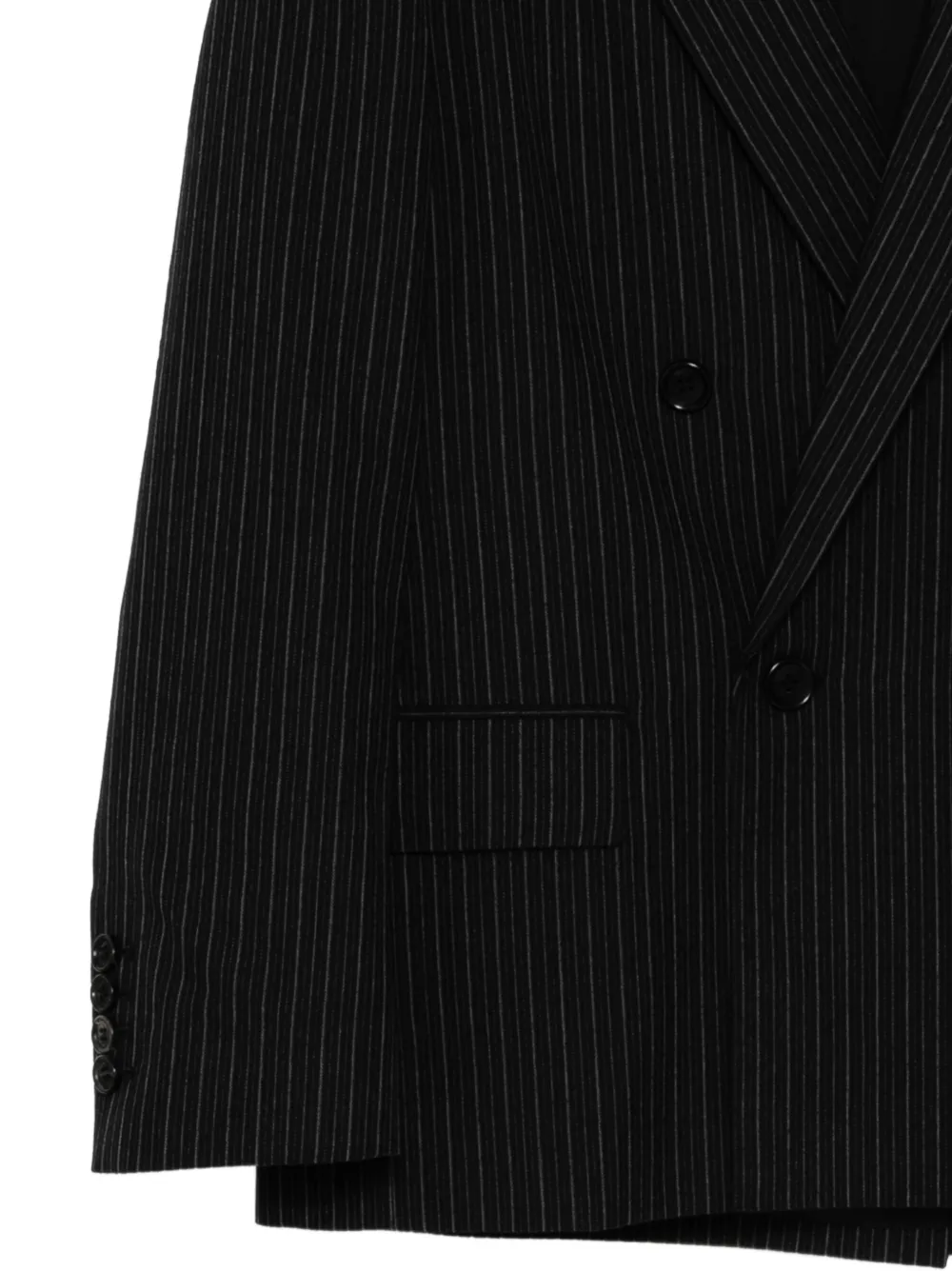 Juun.J Gestreepte blazer Zwart