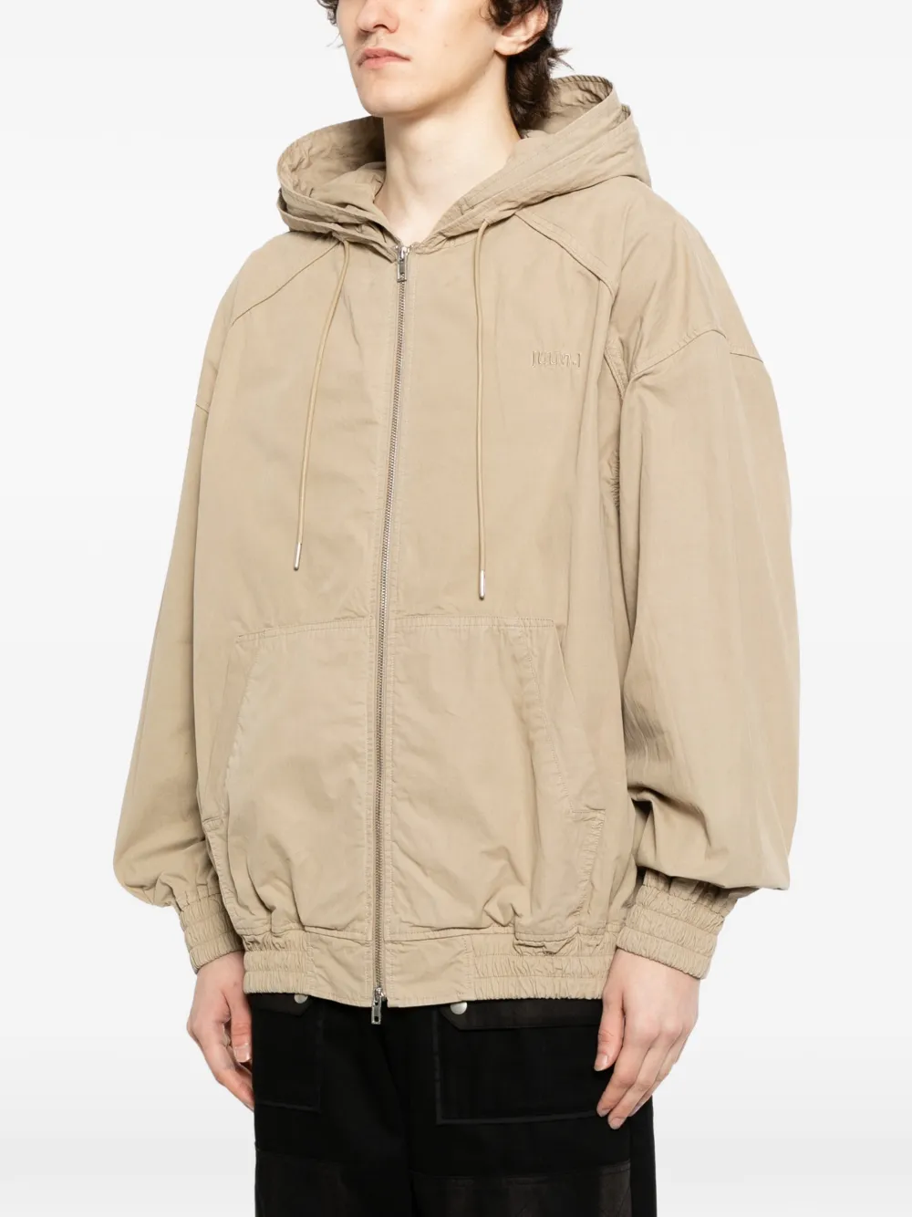  Juun.j Hooded Zip-up Jacket - Neutrals 