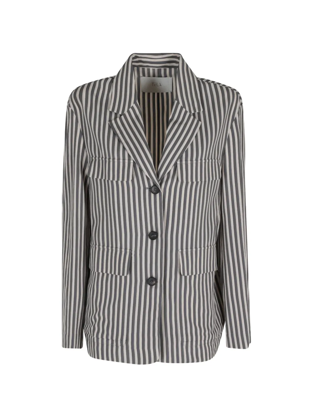 Tela Tangeri striped jacket - Nero