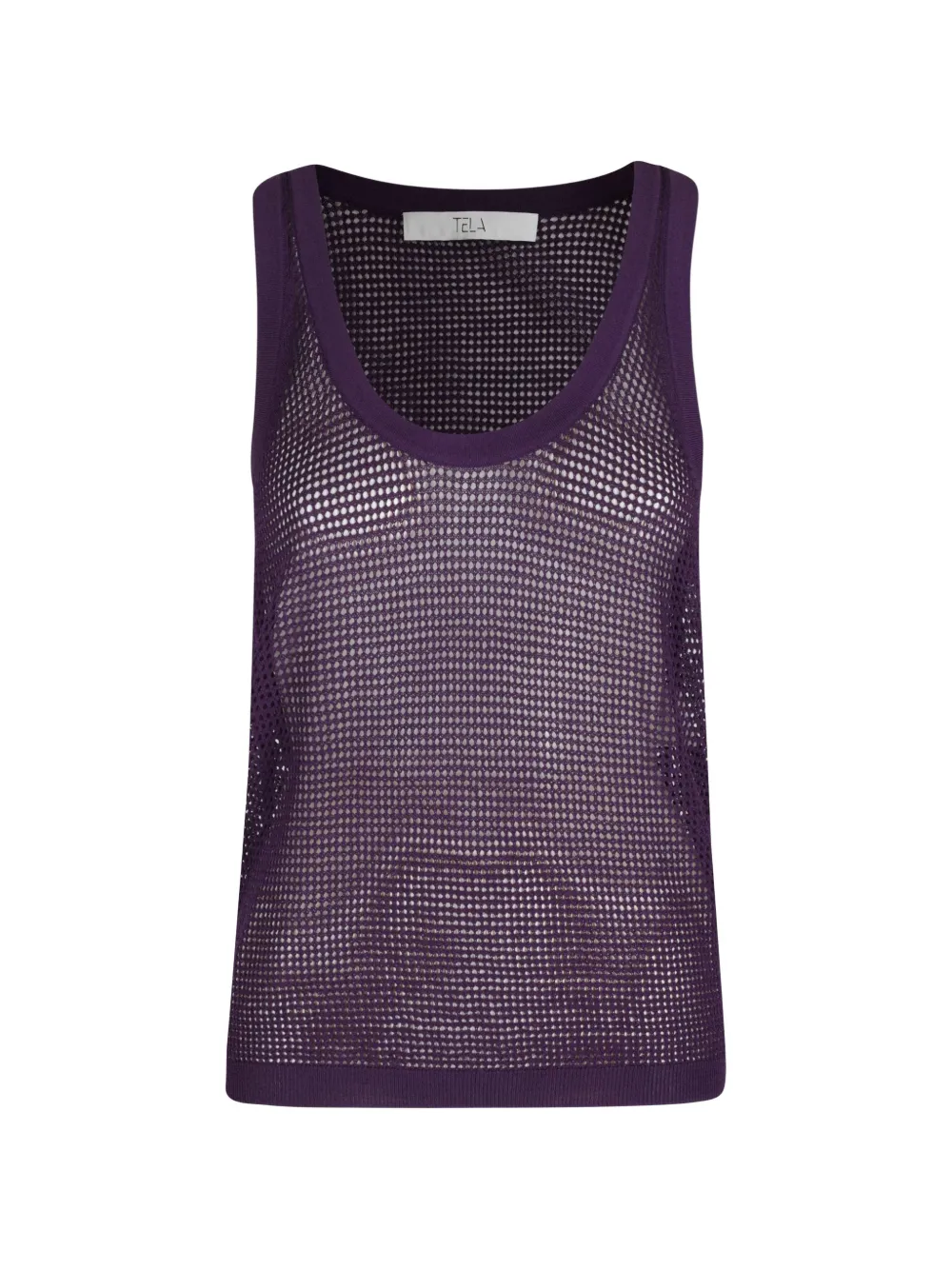 Tela Comby sleveeless scoop-neck tank top - Viola