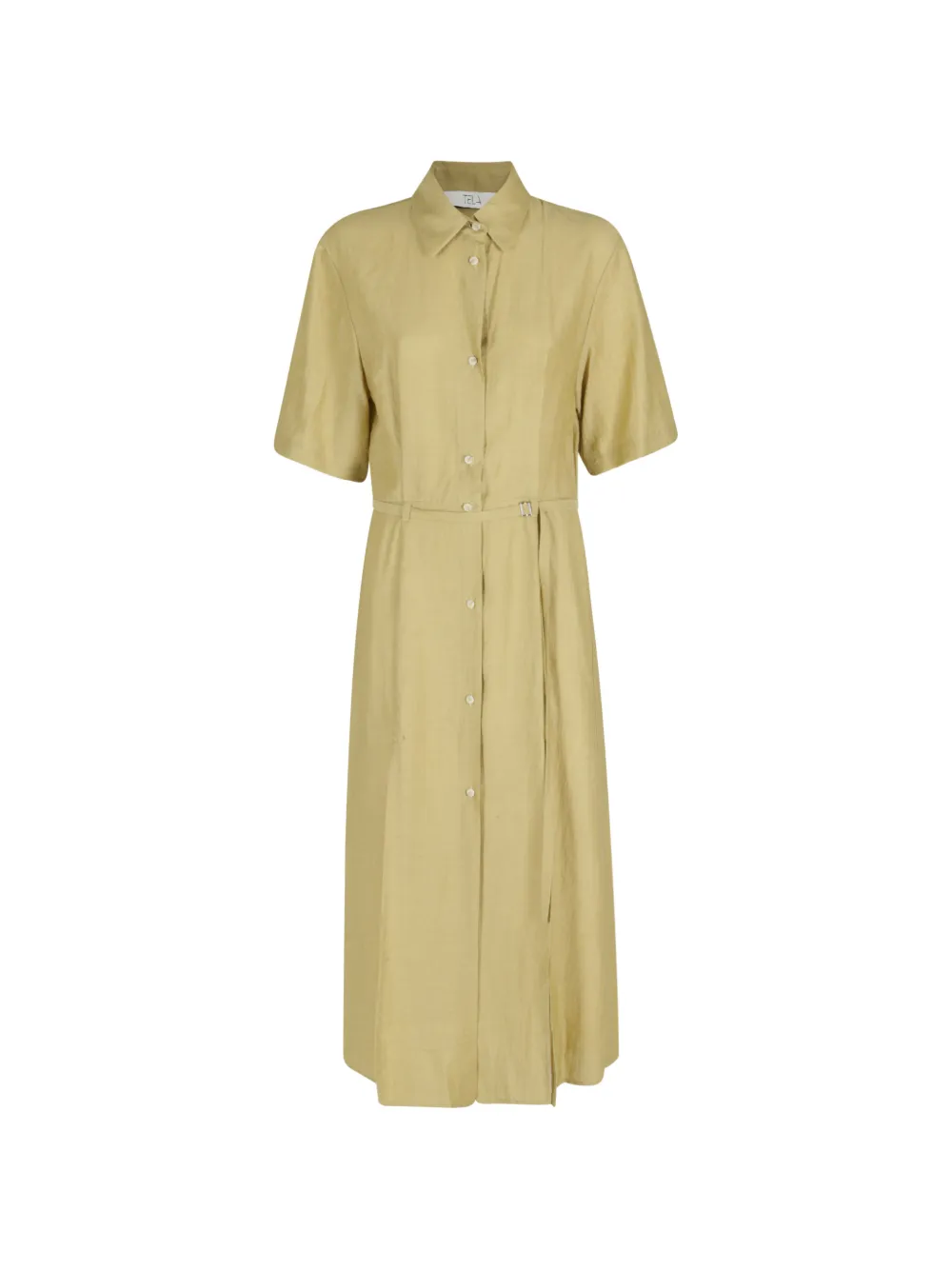 Tela buttoned belt-detail midi dress - Verde