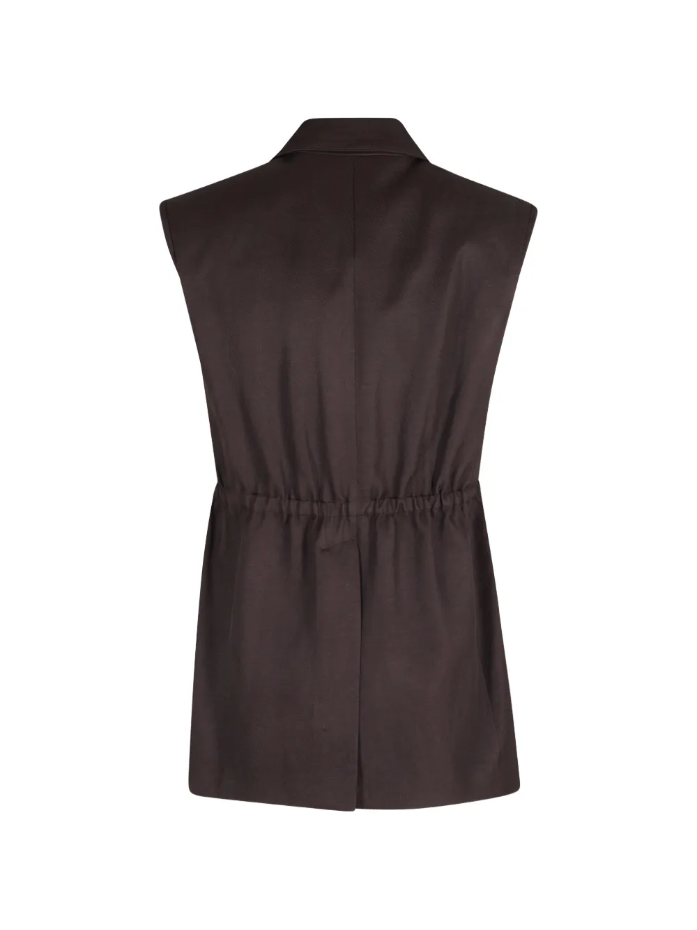 Buttoned Drawstring Waistcoat