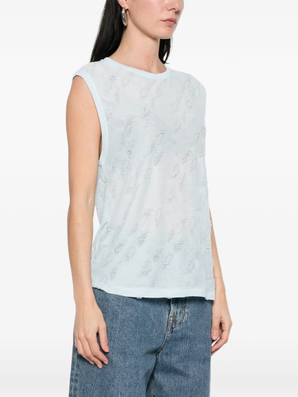 Iro Gloriana Sleeveless T-shirt - Blue 