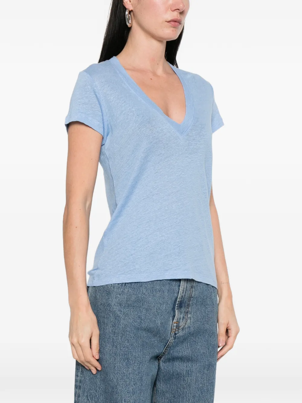  Iro Rodeo V-neck T-shirt - Blue 
