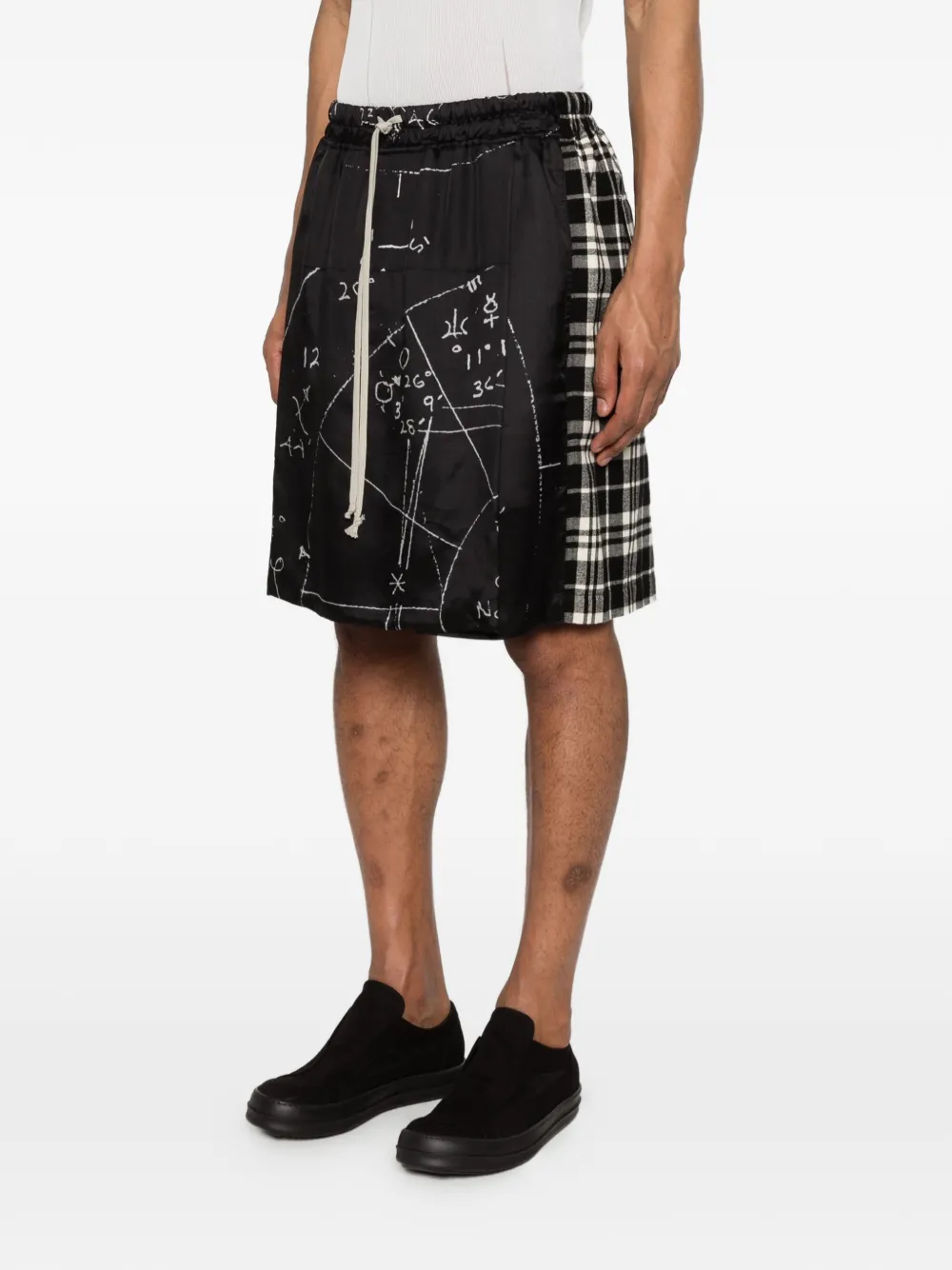 Rick Owens Kiltshorts shorts met elastische tailleband Zwart