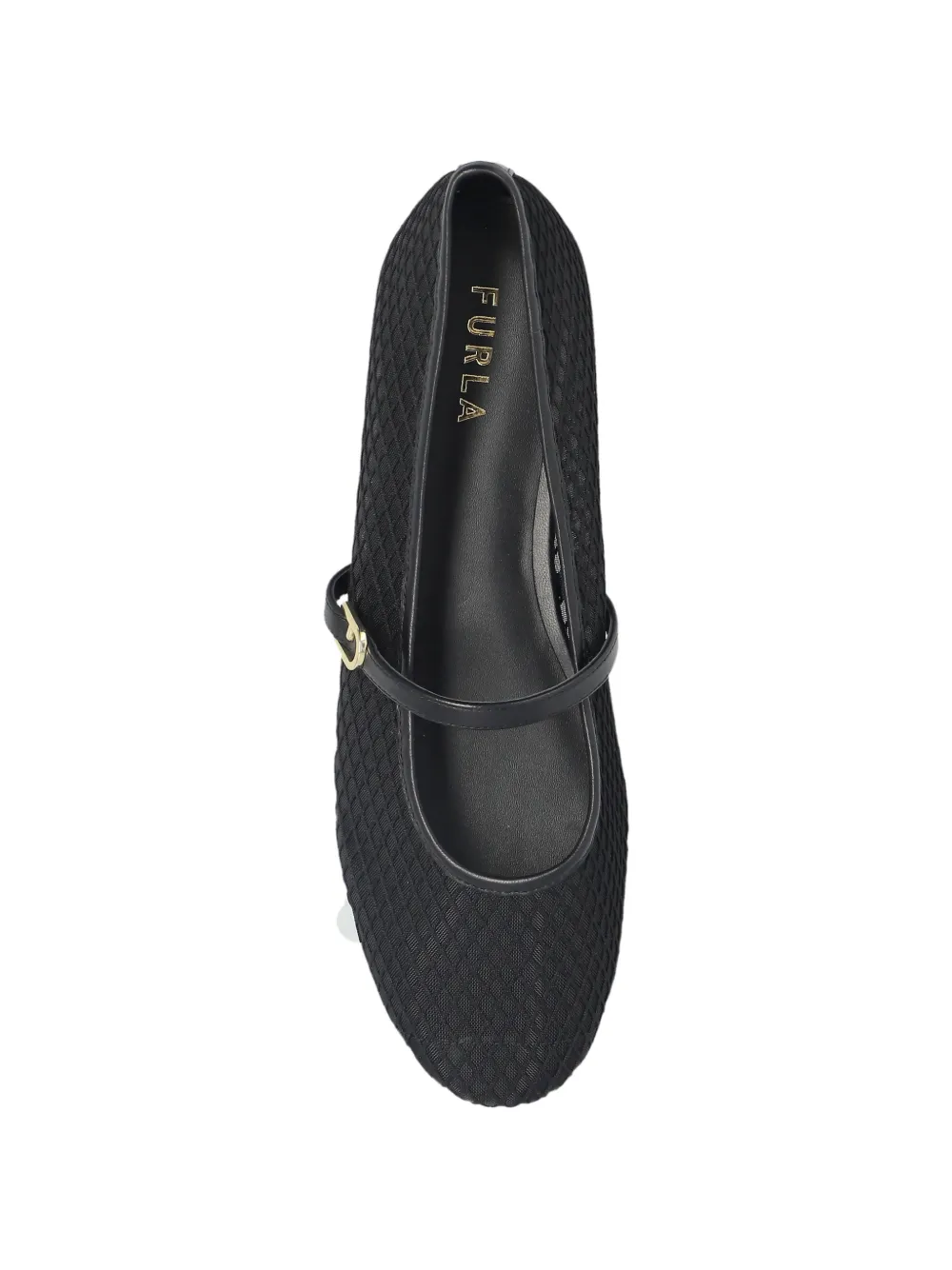 Furla Etoile mesh ballerina's Zwart