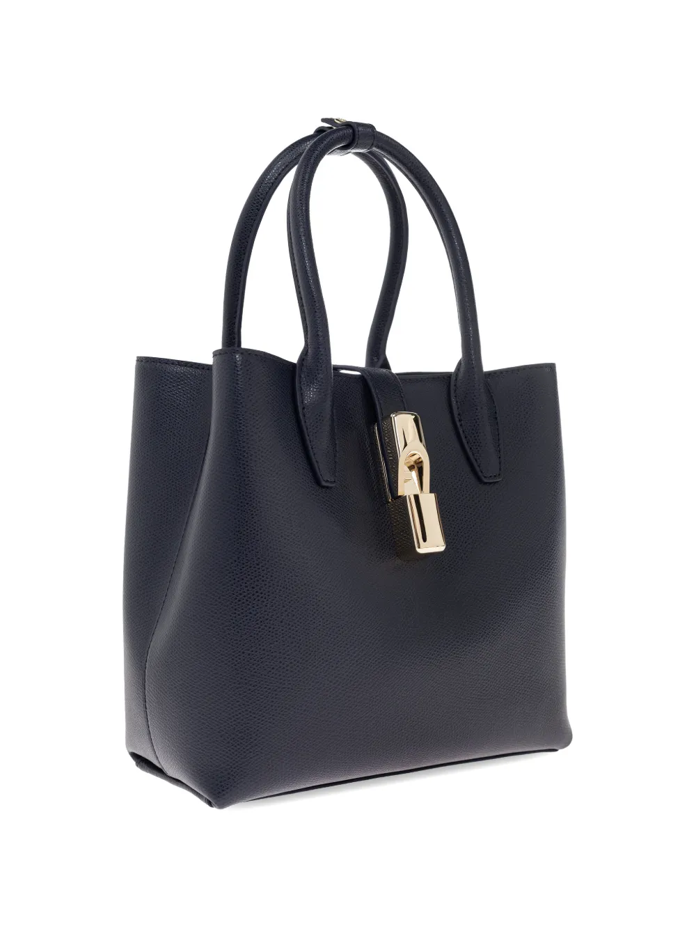 Top-Handle Lock Tote Bag