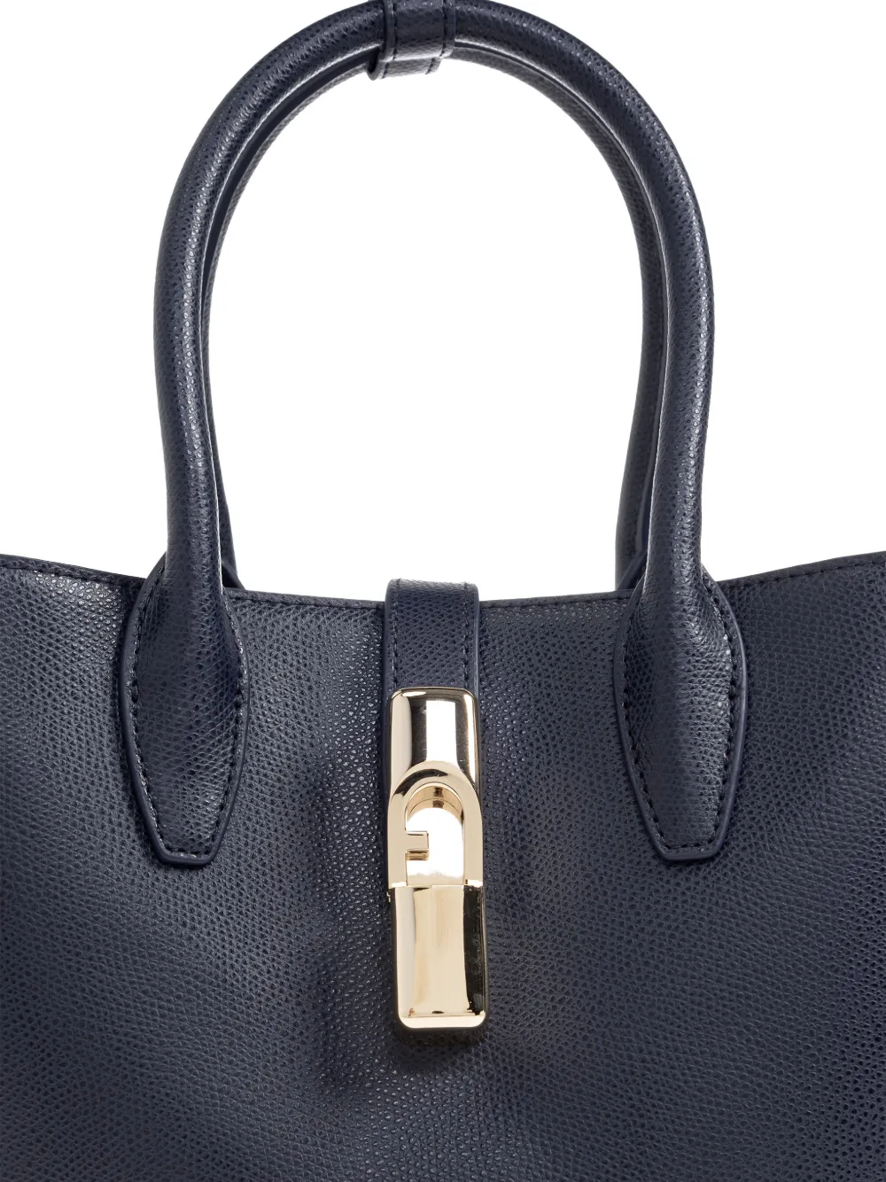 Top-Handle Lock Tote Bag