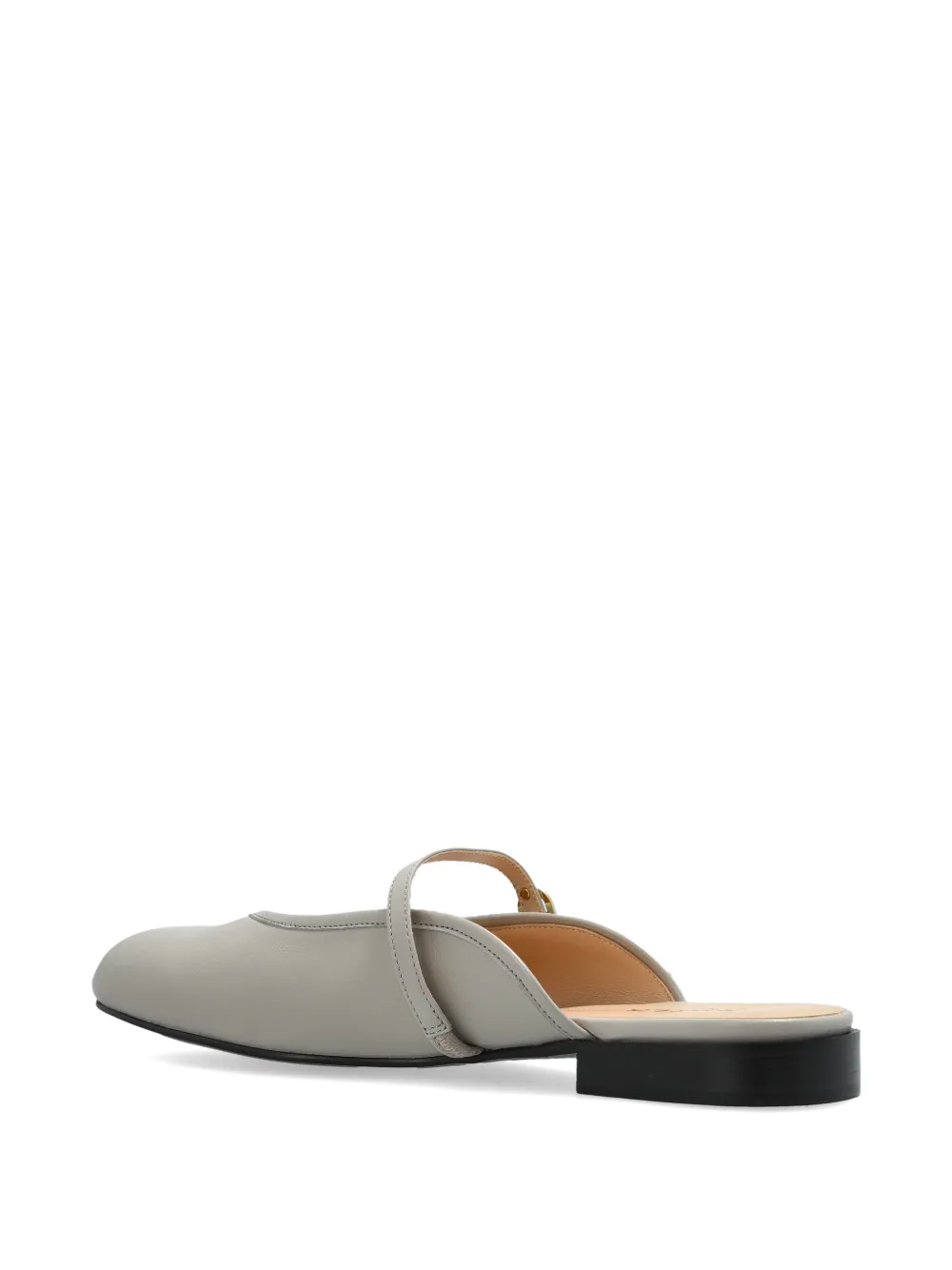 Furla Etoile strap-detail leather mules Grijs