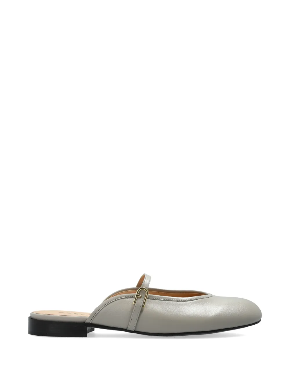 Furla Etoile strap-detail leather mules - Grigio