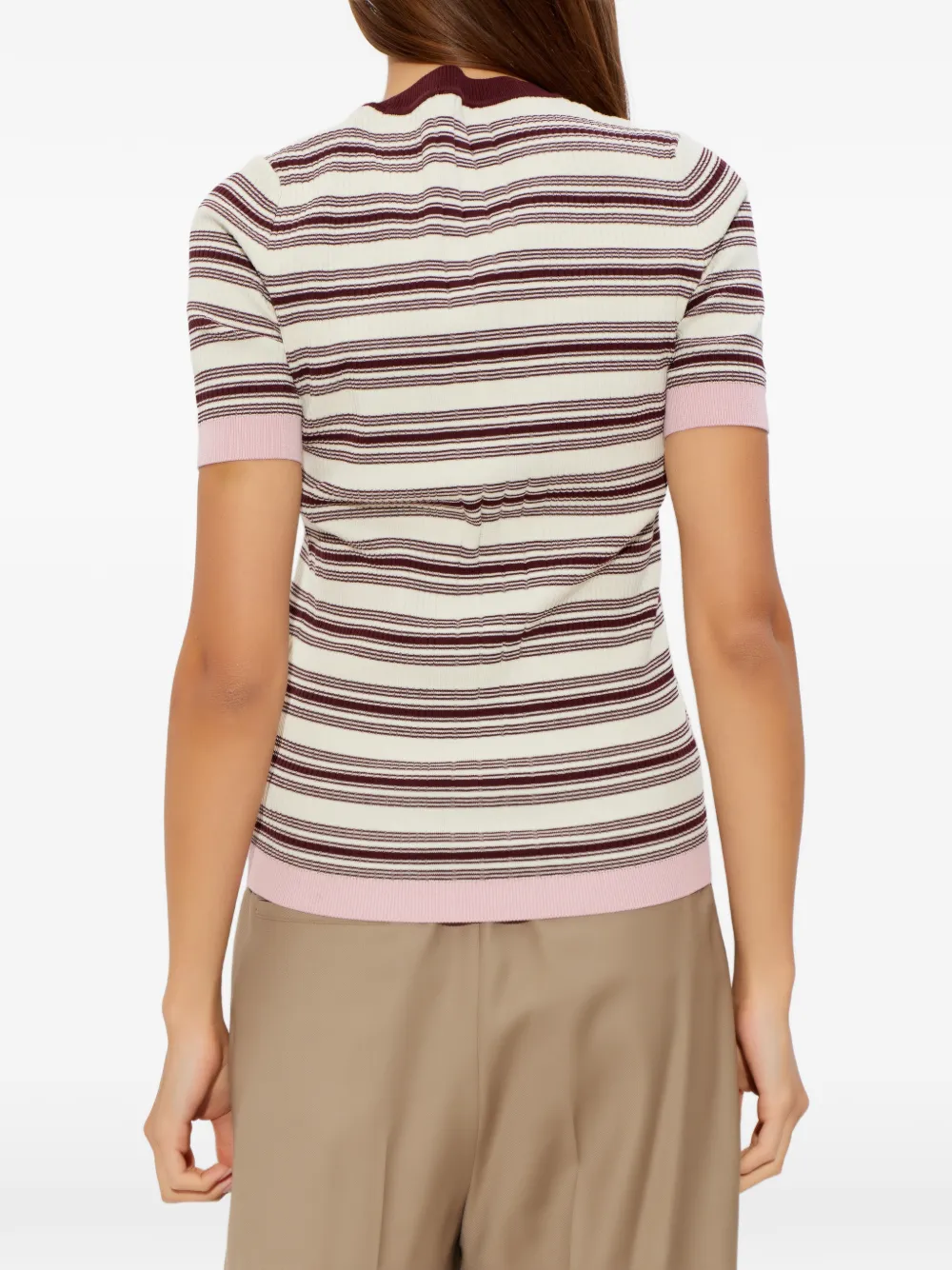 striped knitted T-Shirt