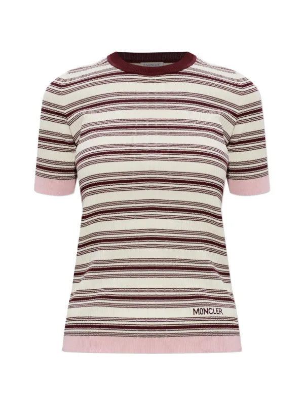 Moncler ストライプ Tシャツ | ニュートラル | FARFETCH JP