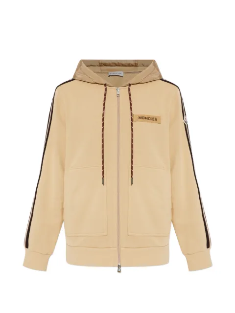 Moncler Gestreifte Kapuzenjacke mit Logo