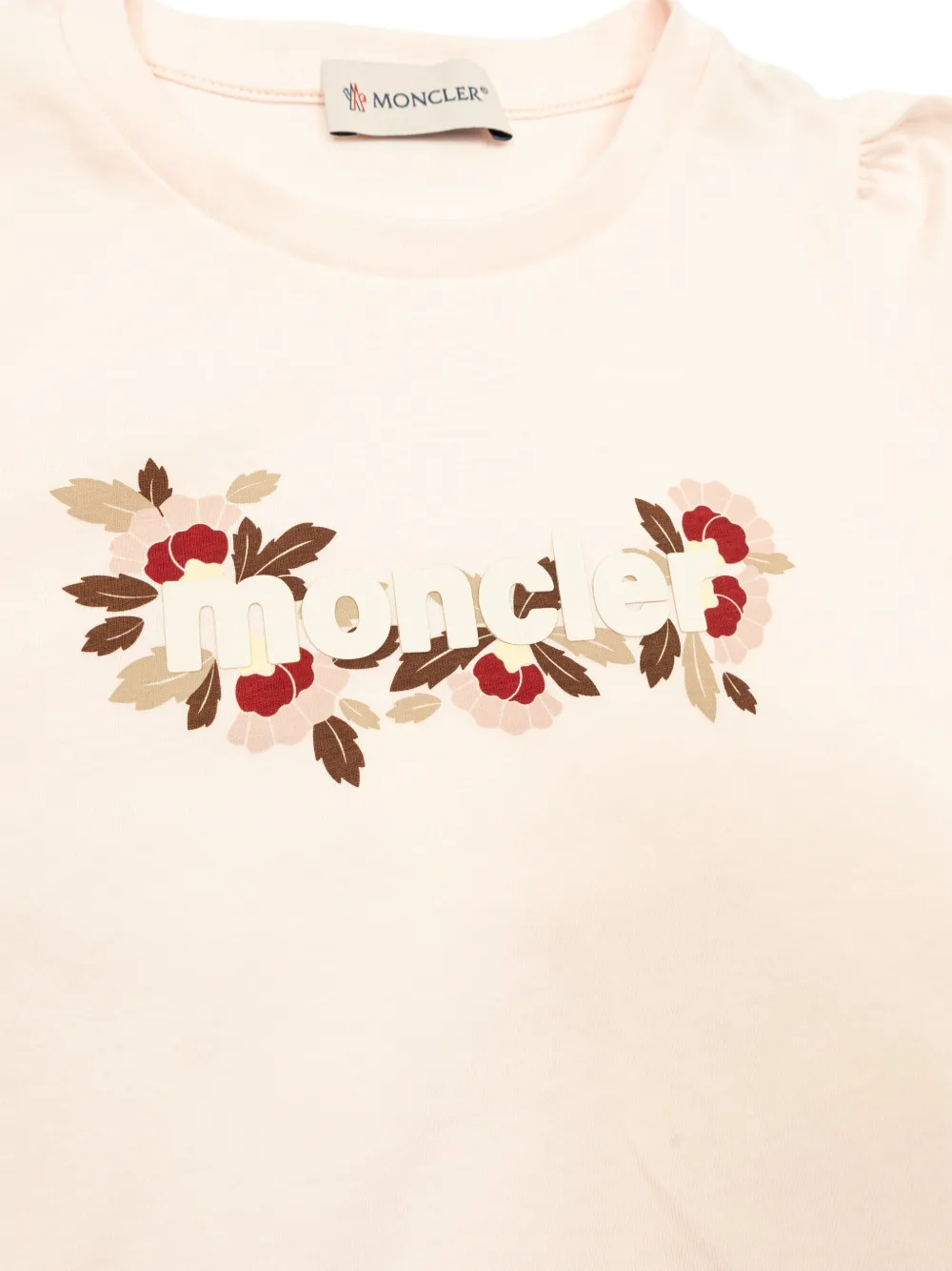  Moncler Enfant Short-sleeve Floral T-shirt - Neutrals 
