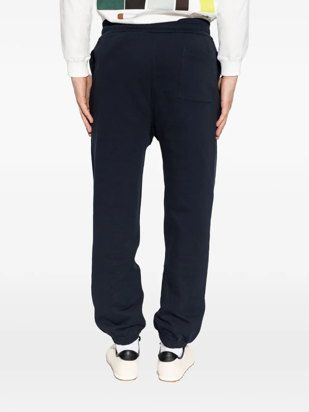 Jil Sander Broek met geborduurd trekkoord Blauw