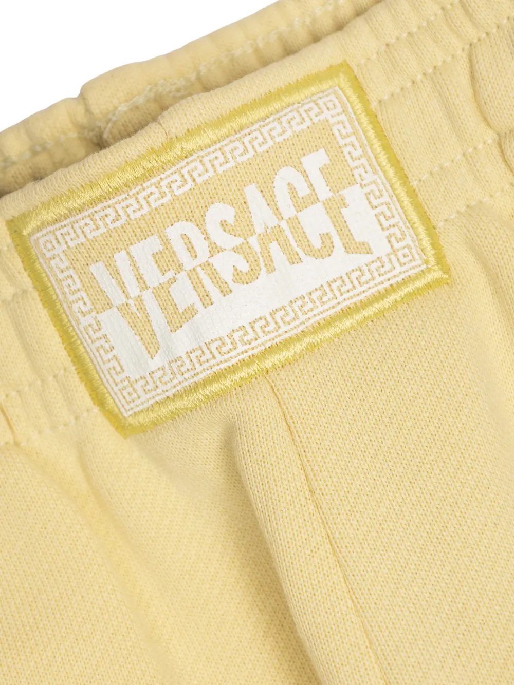Versace Kids Broek met logopatch Geel