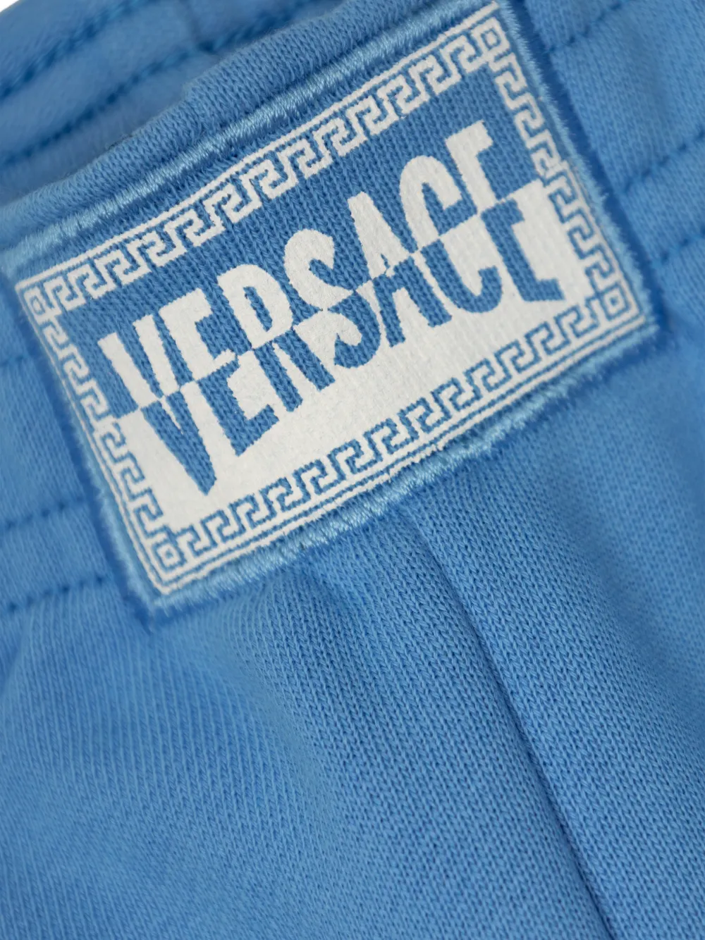  Versace Kids Logo-patch Shorts - Blue 