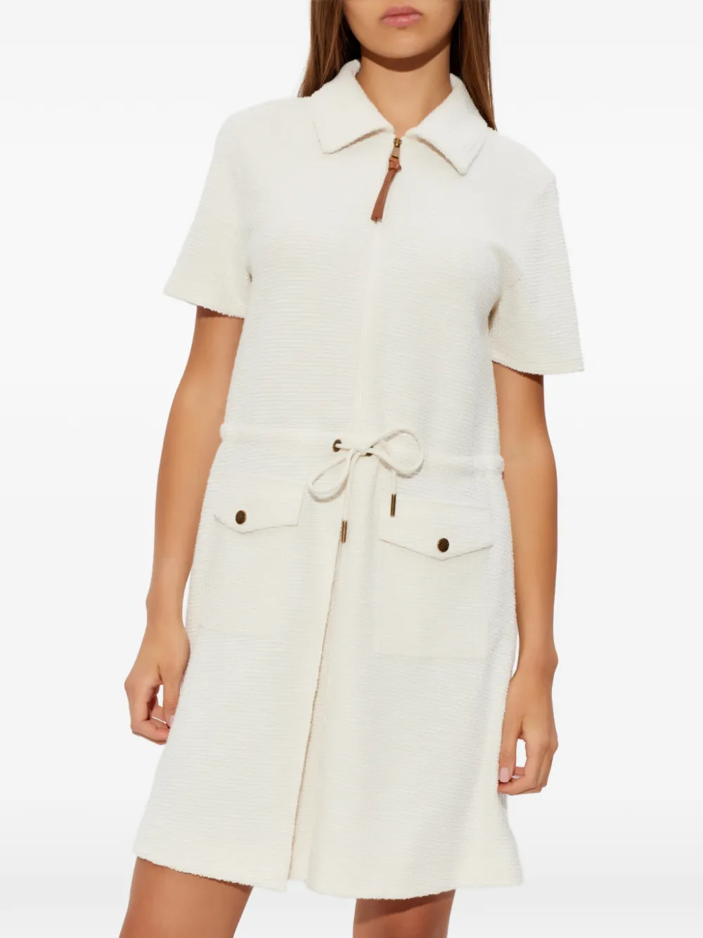  Moncler Bouclé Mini Dress - Neutrals 